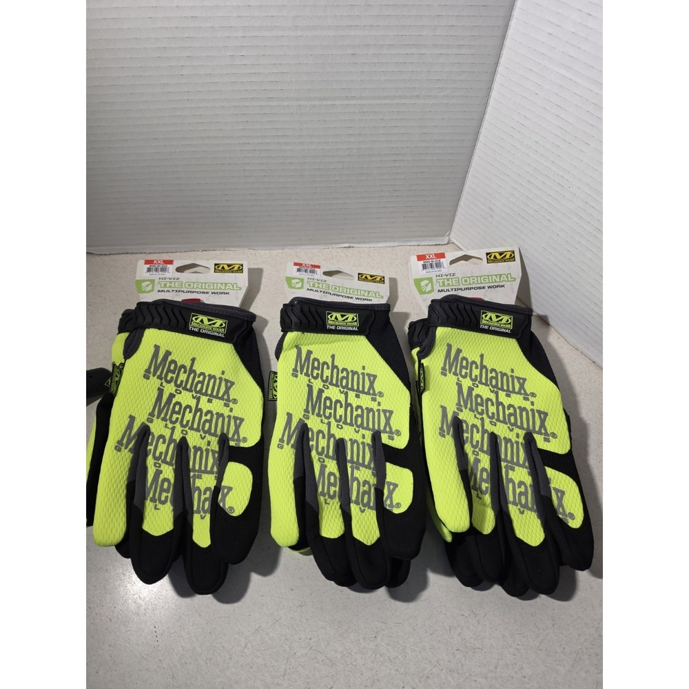 (3) Mechanix Wear The Original Hi-Viz Multipurpose Work Gloves XXL (SMG-91-012)